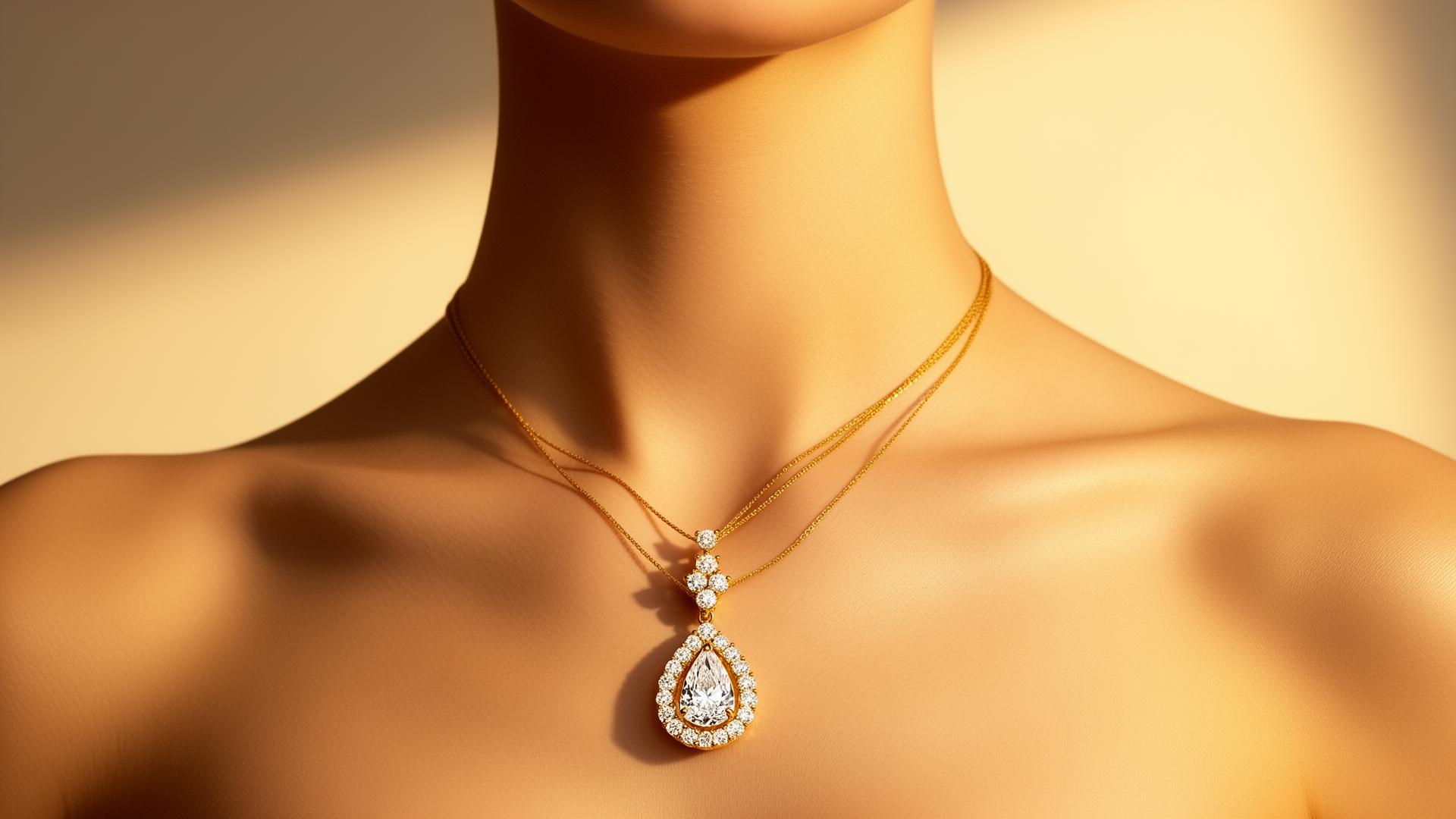Leahy Luxury 18K gold diamond pendant necklace